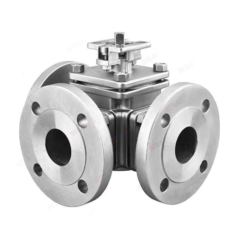 Three way/four-way ball valve