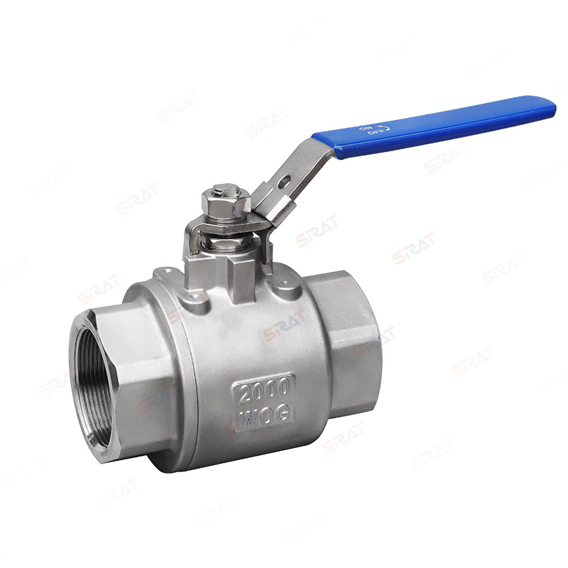 Two piece manual threaded ball valve