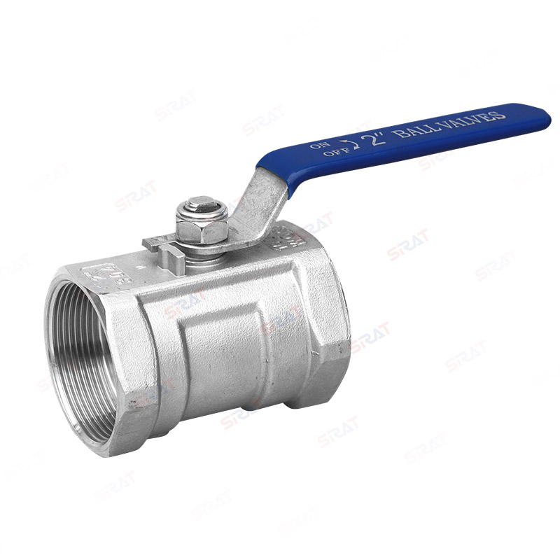 One piece threaded ball valve