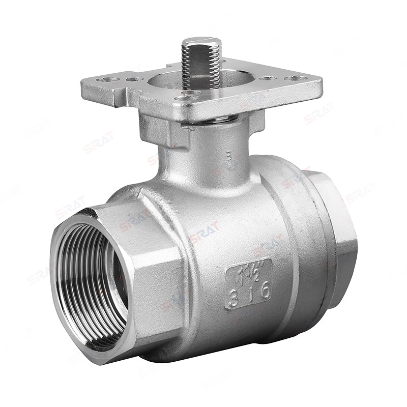 Two piece high platform internal thread ball valve
