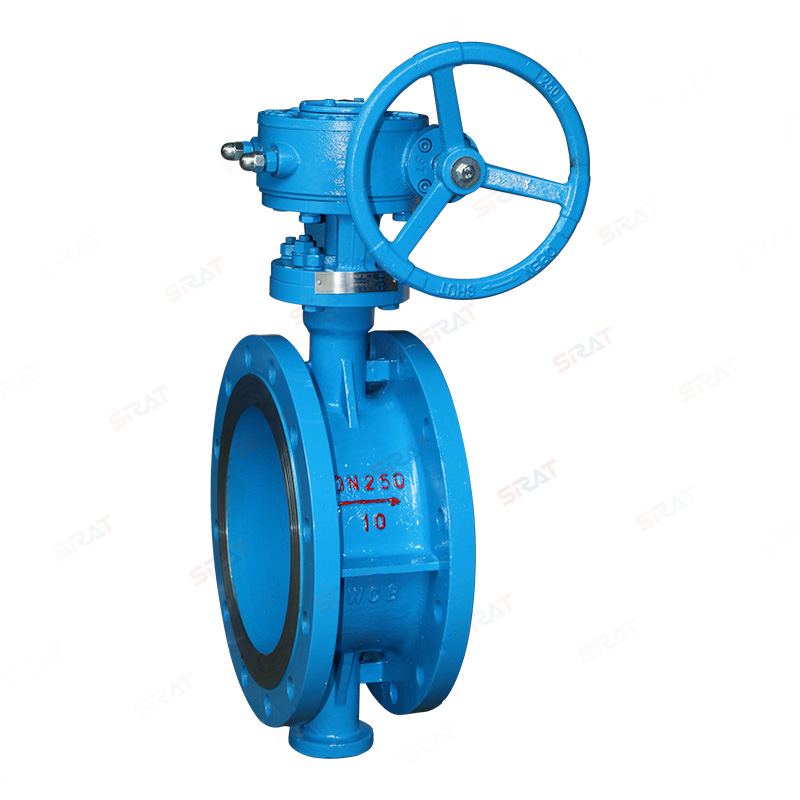 Worm gear flange butterfly valve