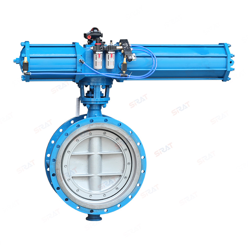 Pneumatic flange butterfly valve