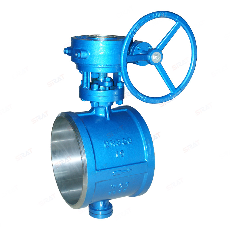 Worm gear welded butterfly valve