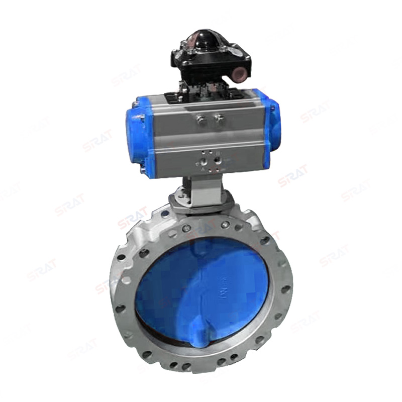 Pneumatic dust butterfly valve