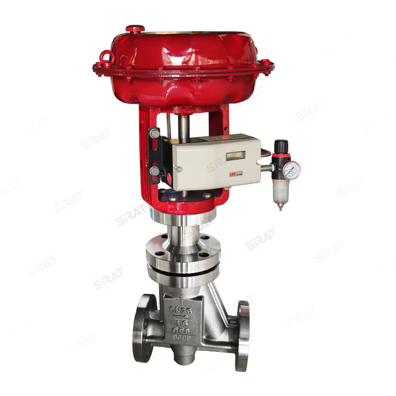 Pneumatic fluorine lined regulating valve