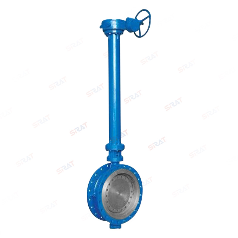 Extended stem flange butterfly valve