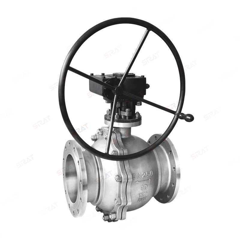 TA10 worm gear flange ball valve