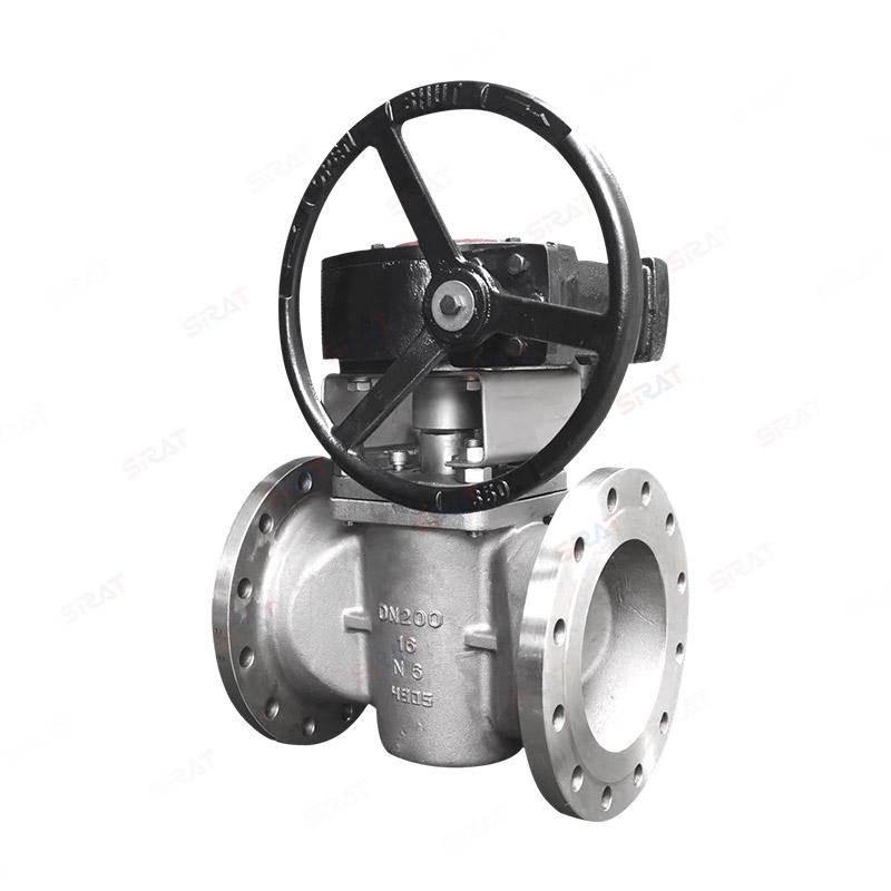 Nickel worm gear plug valve