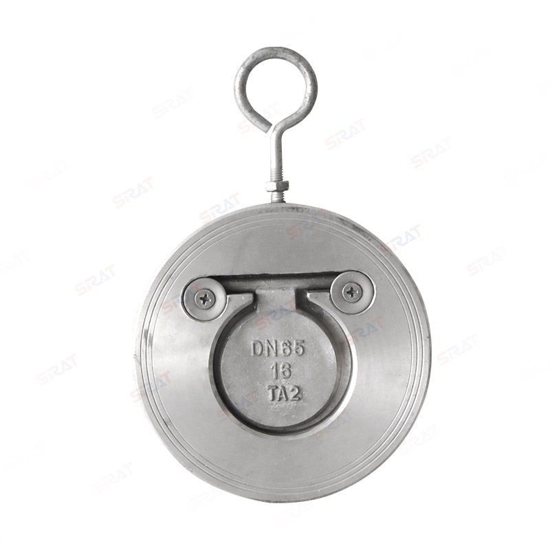Titanium thin clamp check valve