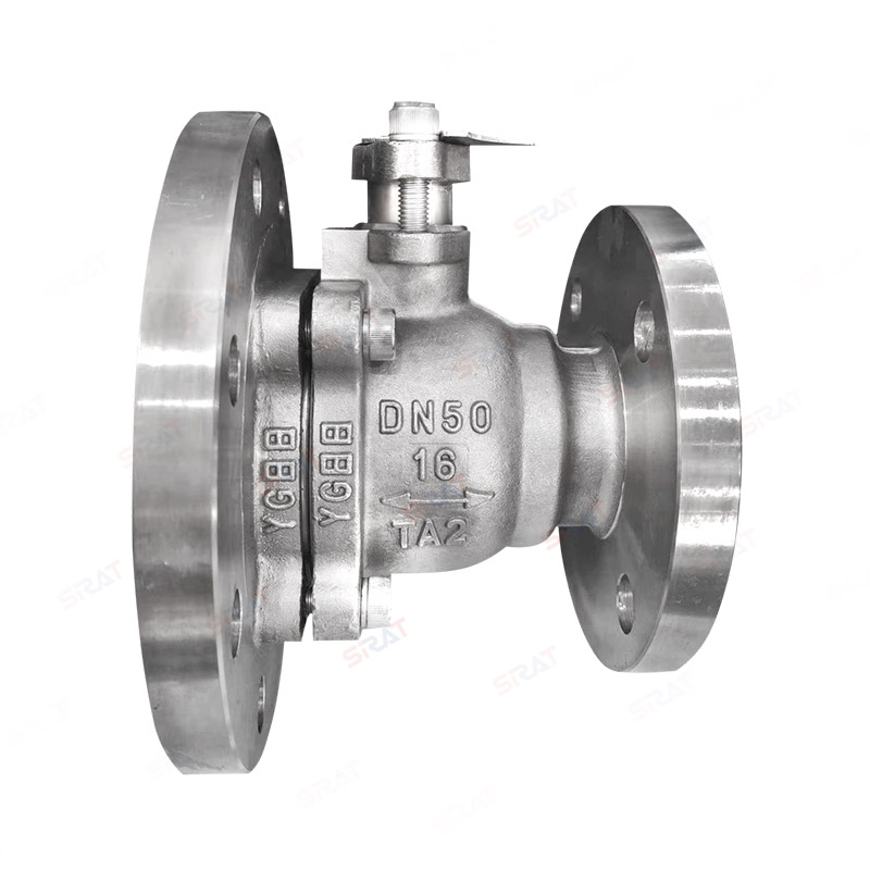 Titanium discharge ball valve