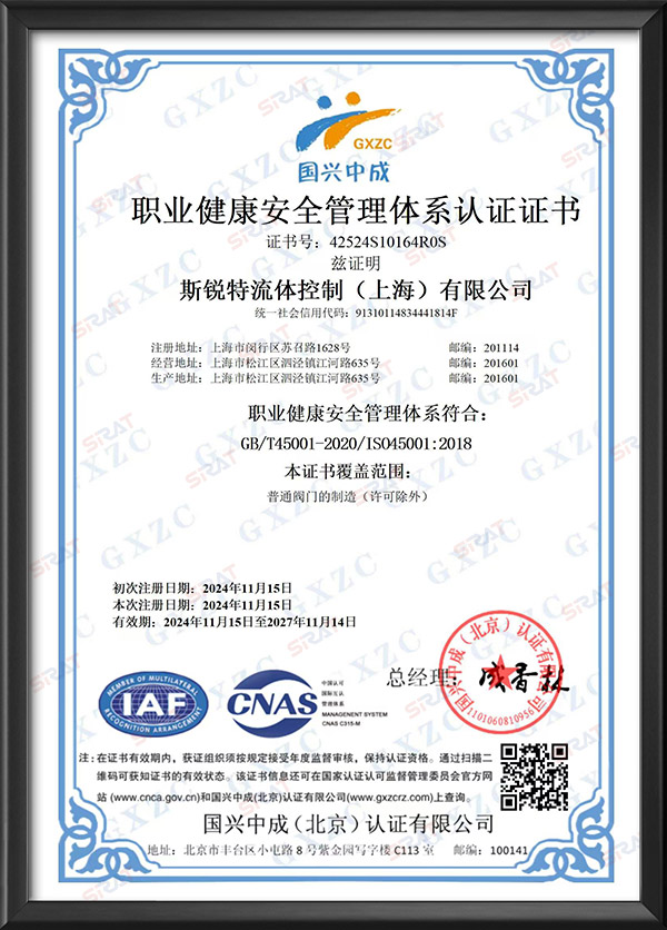 Occupational Health and Safety Management System Certification