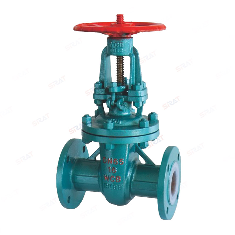 Fluorine lined flange gate valve
