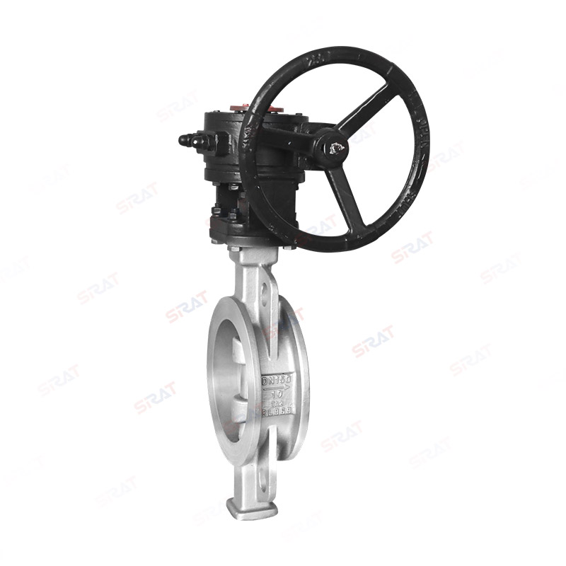 Titanium worm gear clamp butterfly valve
