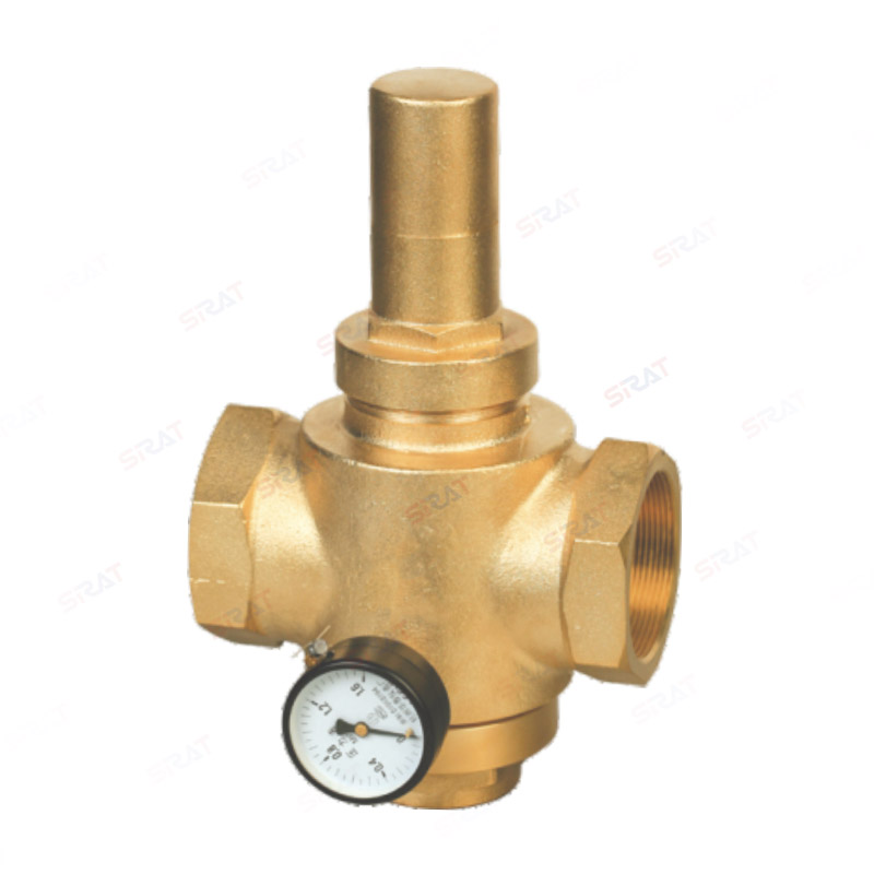 Brass piston type adjustable pressure reducing valve