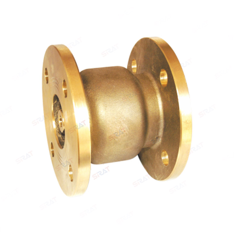 Brass flange silencing check valve