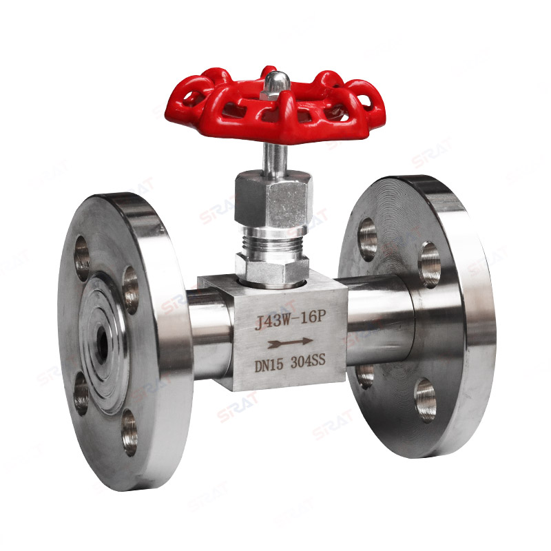 Flange needle valve