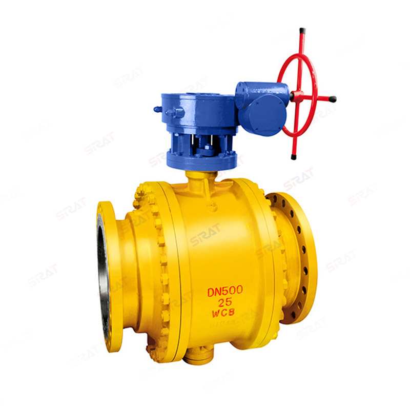 Worm gear forged steel ball valve