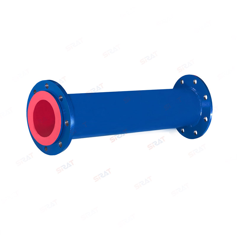 Rubber lined straight pipe fittings