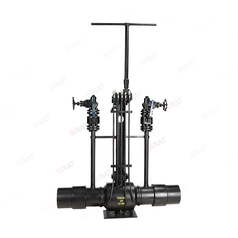 Directly buried raised with release type fully welded ball valve