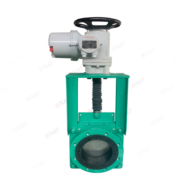 Electric flange slurry knife gate valve
