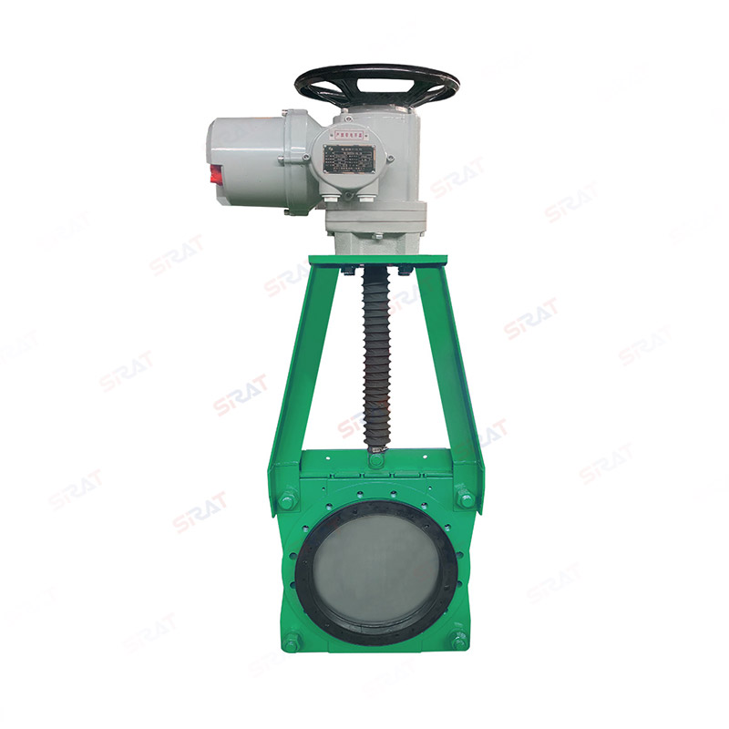 Electric clamp type slurry knife gate valve