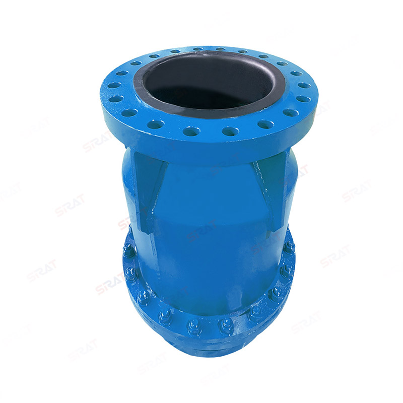 Vertical lined rubber check valve