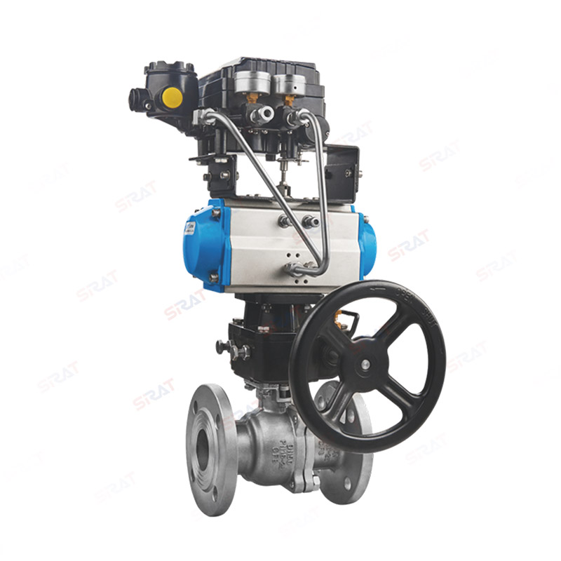 Pneumatic flange ball valve