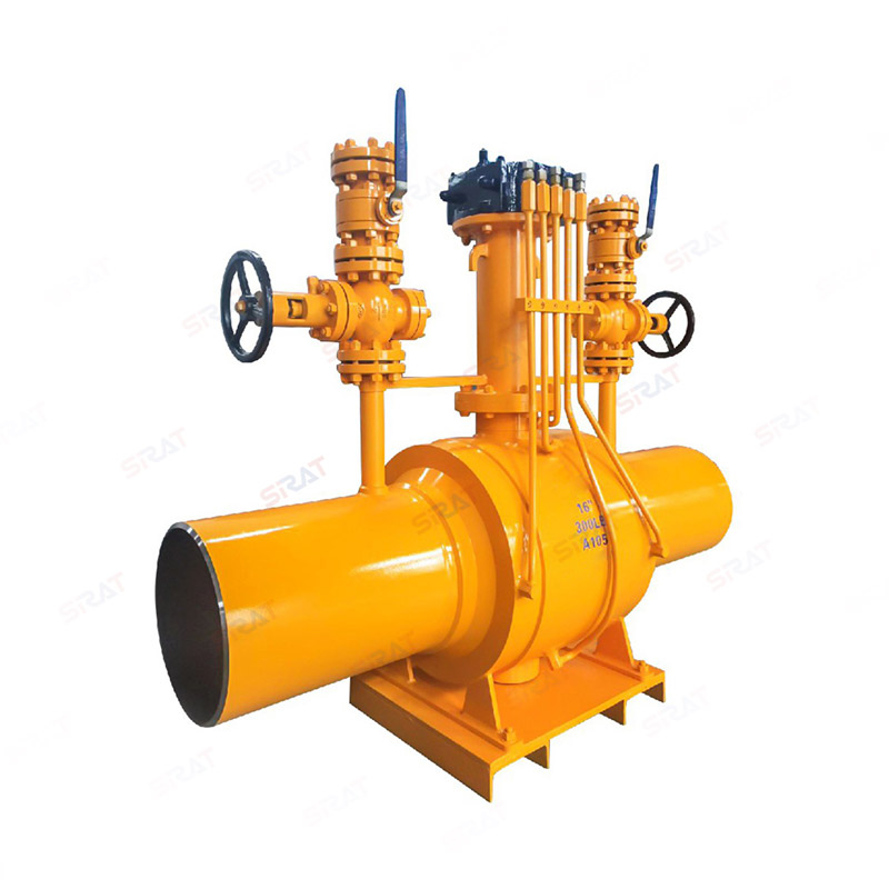 Directly buried release type fully welded ball valve