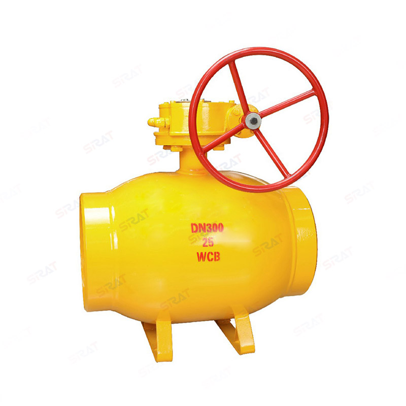 Worm gear transmission large-diameter fully welded ball valve