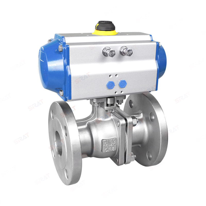 Pneumatic flange ball valve
