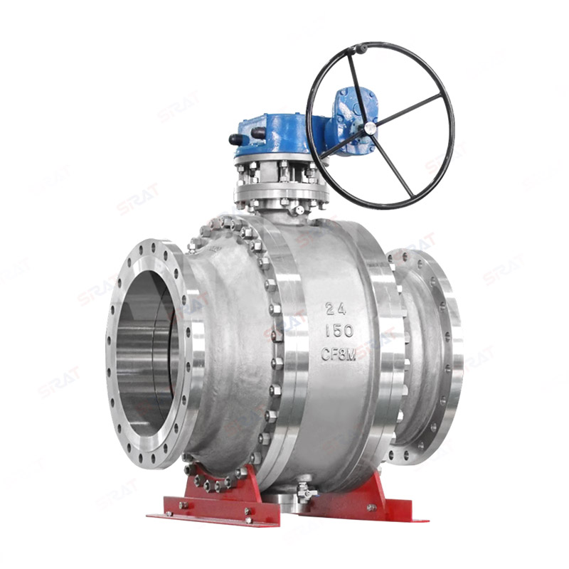 Large diameter flange ball valve