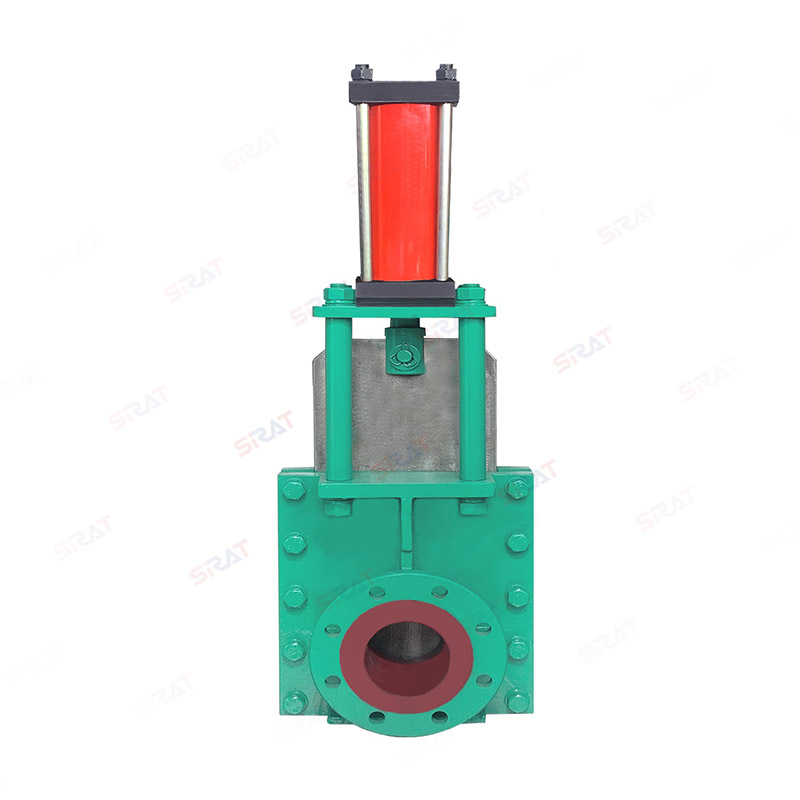 Hydraulic combination penetrating slurry knife gate valve
