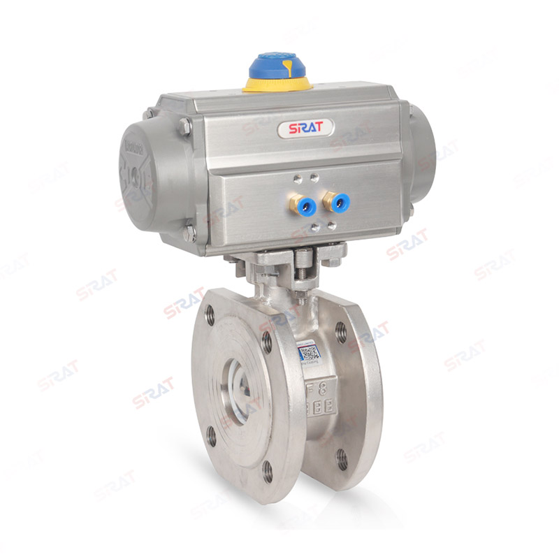 Pneumatic clamp ball valve