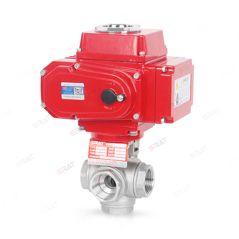 Electric five way ball valve