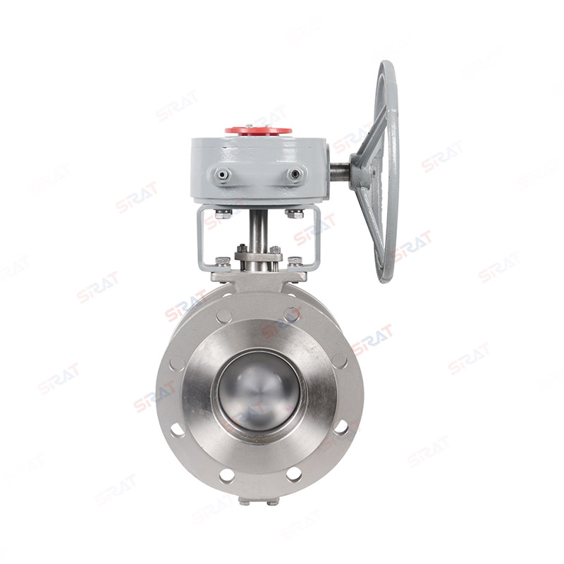Turbine V-shaped ball valve