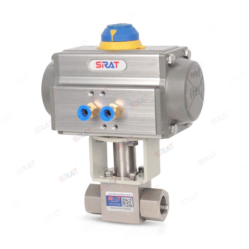 Pneumatic high-pressure ball valve