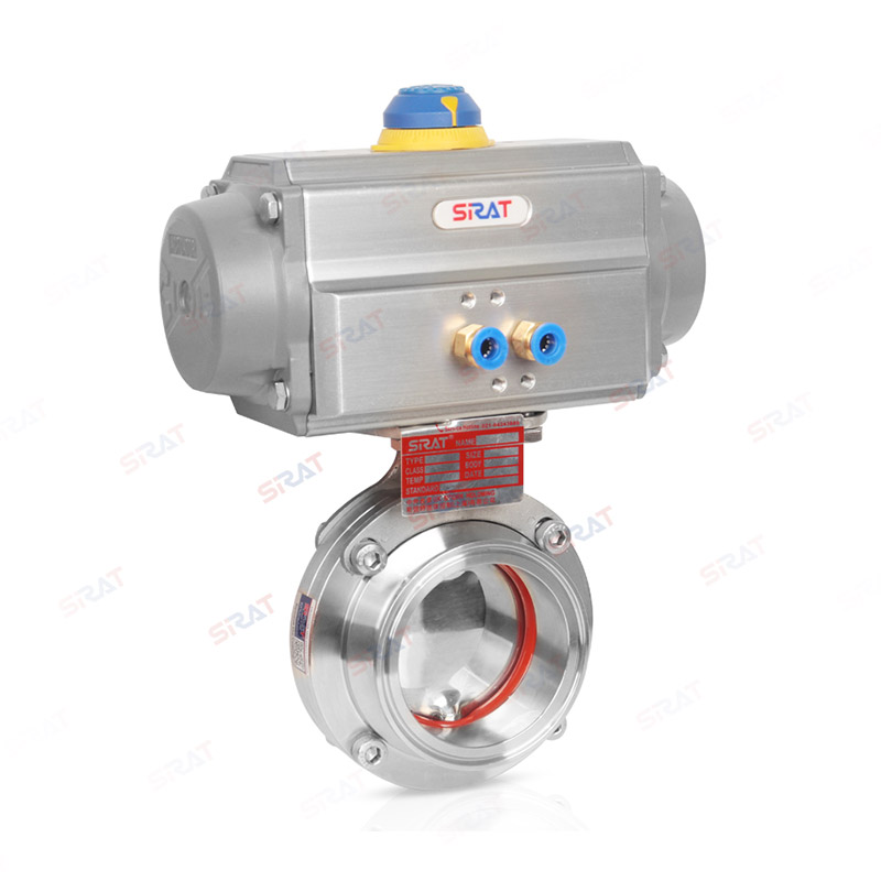 Pneumatic quick installation butterfly valve