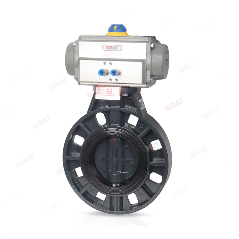 UPVC pneumatic butterfly valve