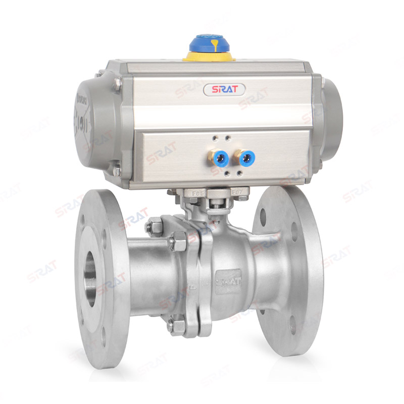 Pneumatic flange ball valve