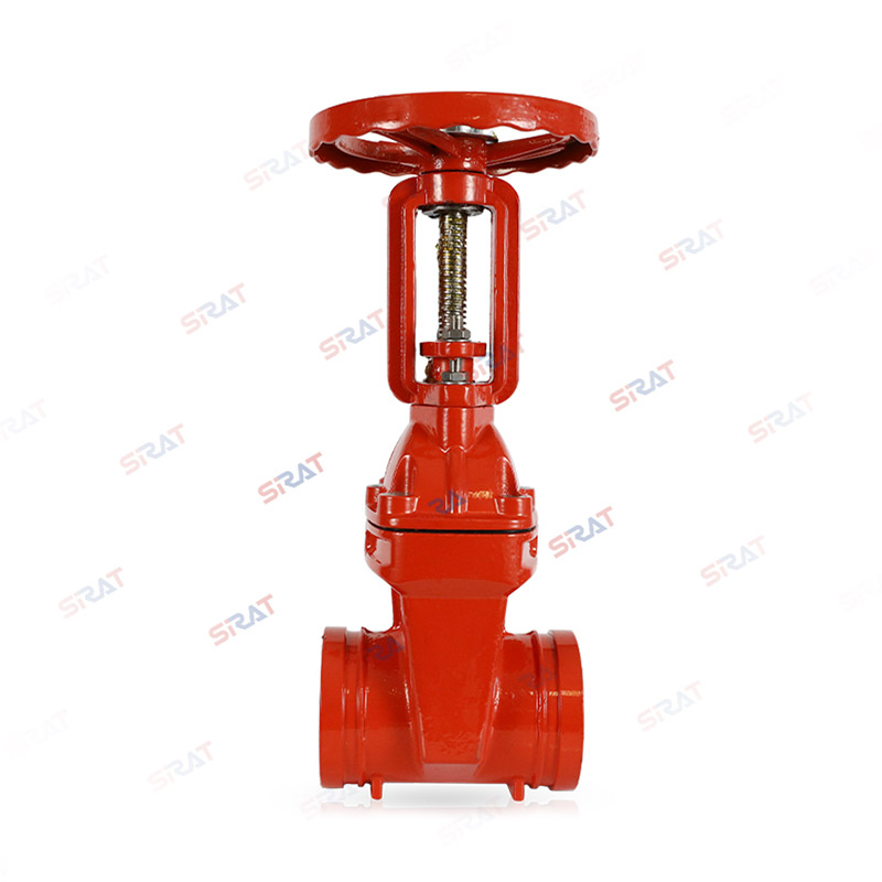 Groove rising stem gate valve
