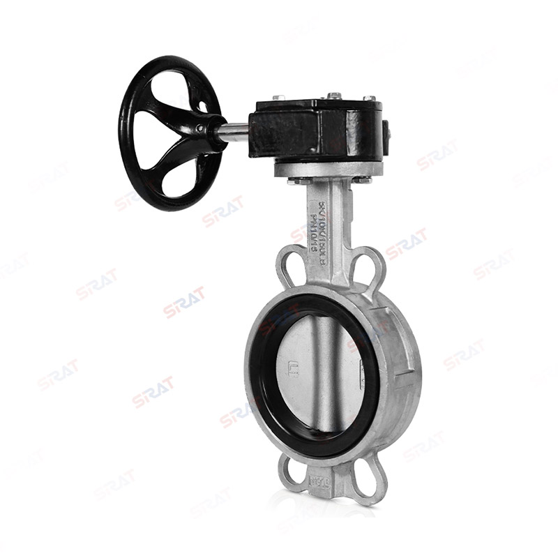 Stainless steel soft seal turbine butterfly valve