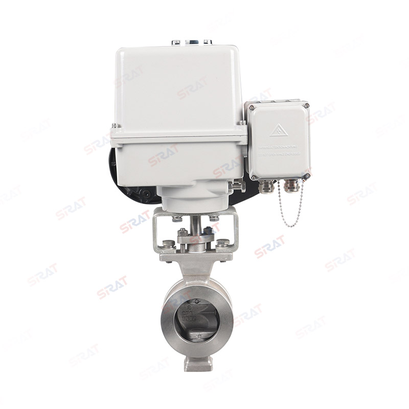Electric V-shaped clamp ball valve
