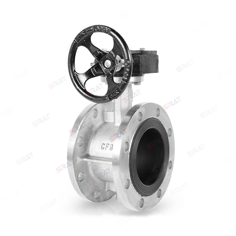 Stainless steel flange butterfly valve