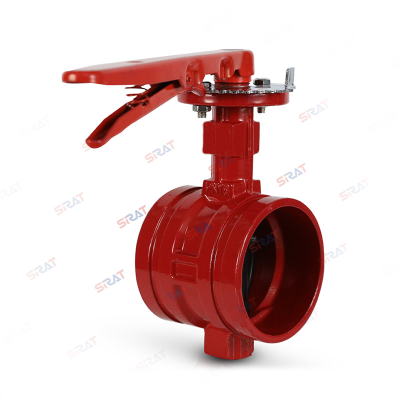 Groove handle butterfly valve