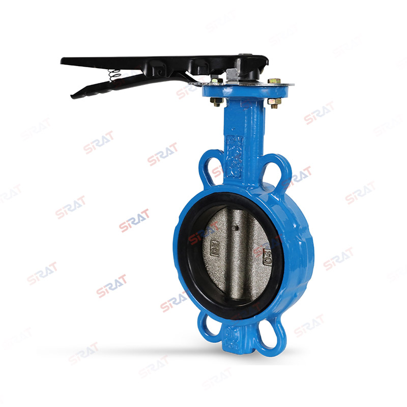 Handle clamped butterfly valve